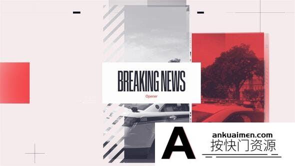 [Premiere模板]PR模板-潮流街区活动节目视频剪辑包装片头 Breaking News Intro