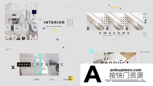 [开场片头]家具装修产品宣传介绍片头AE模板- Visual Furniture Product Promo