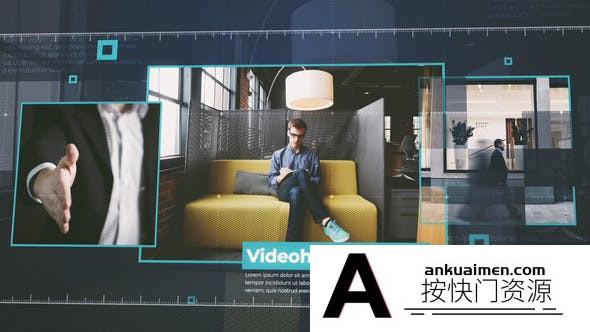 [开场片头]科技感商务合作时间线图片介绍片头AE模板- Inspire Corporate