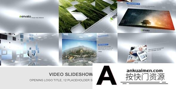 [开场片头]简洁科技感时间线图片介绍片头AE模板- Simple Video Timeline and…
