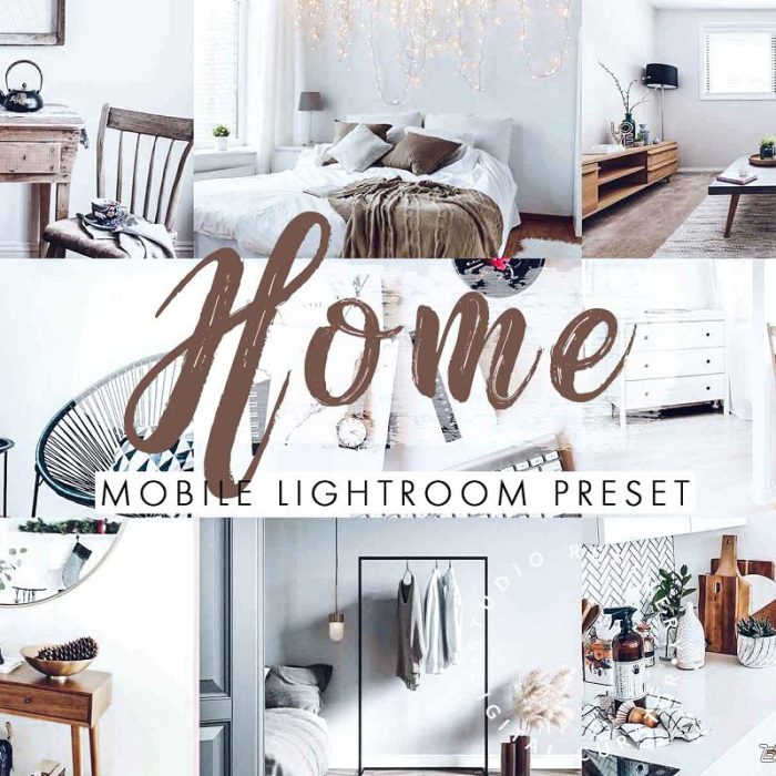 [手机版lr预设]INS风通透明亮室内摄影手机版移动LR预设 Home Mobile Presets