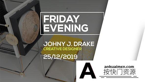 [开场片头]简洁项目活动介绍包装片头AE模板- Conference Event Promo
