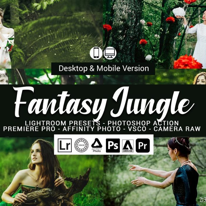 [人像LR预设]幻想丛林情绪人像Lightroom预设/手机APP滤镜 Fantasy Jungle Presets
