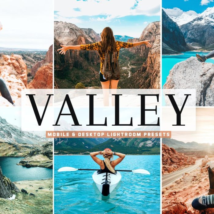[旅拍LR预设]徒步旅行外拍人像Lightroom预设与移动LR预设 Valley Lightroom Presets