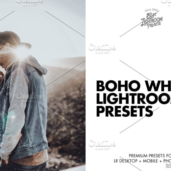 [人像LR预设]INS波西米亚风格人像调色Lightroom预设 Lightroom Presets Boho White