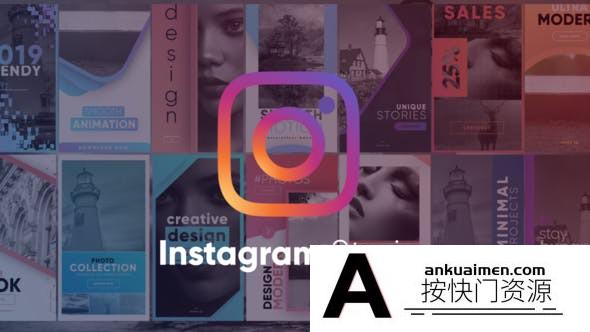 [创意特效]INS时尚竖屏视频包装AE模板- Trendy Instagram Stories Pack