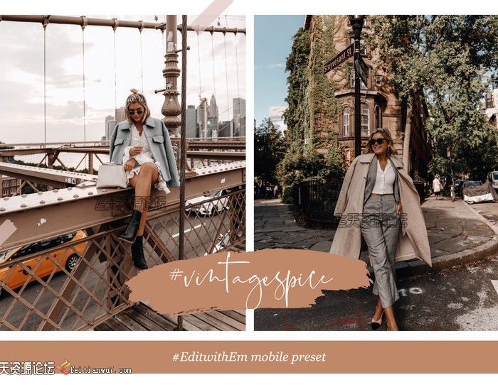 [手机版lr预设]怀旧人像Lightroom手机版预设 Lovelyluciano – VINTAGE SPICE Mobile Preset