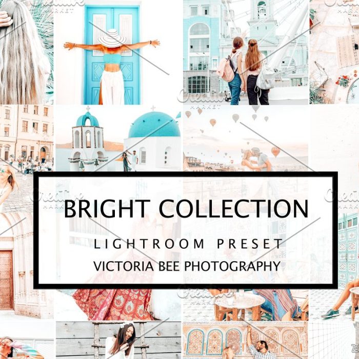 [旅拍LR预设]时尚博客旅拍人像手机版移动Lightroom预设 BRIGHT LIGHTROOM PRESETS