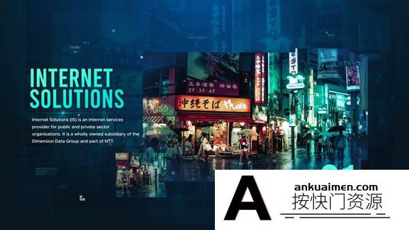 [开场片头]科技感图片介绍片头AE模板- Digital Informative Presentation