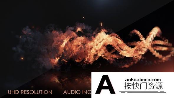 [logo模板]环绕火焰Logo动画AE模板- Inferno Logo Reveal