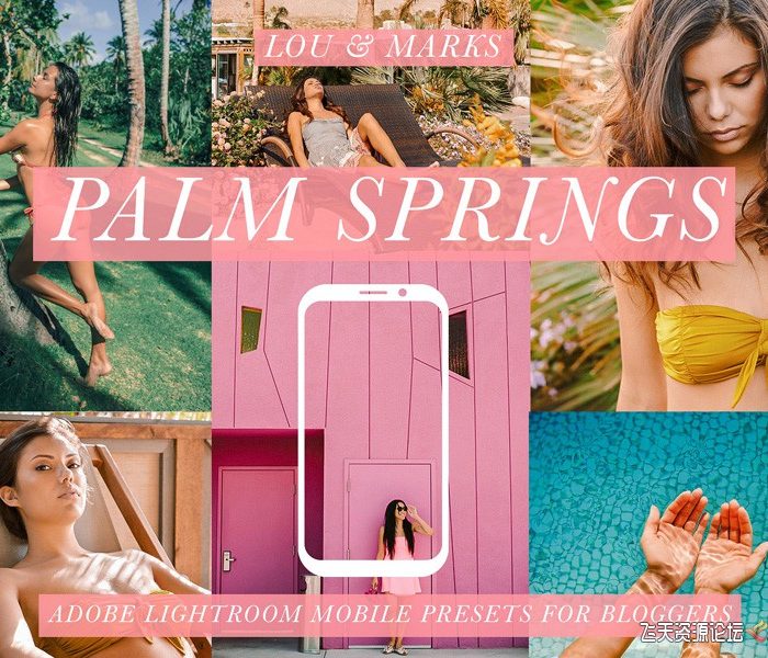 [手机版lr预设]旅行摄影博主 Palm Springs Blogger Lightroom移动手机版预设