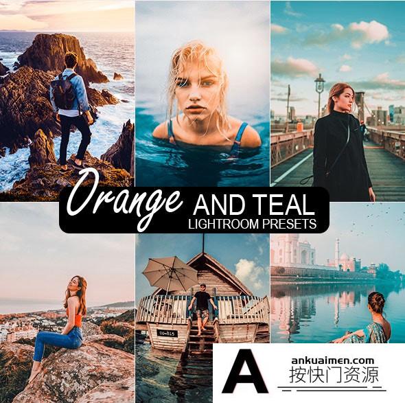 [旅拍LR预设]INS流行 橙.蓝绿色调Orange & Teal旅拍人像LR预设+手机APP滤镜