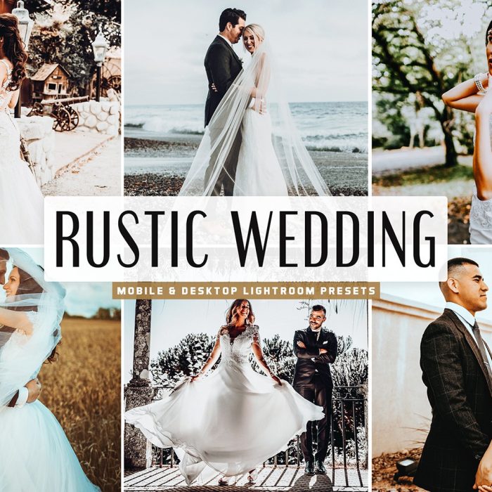 [婚礼LR预设]乡村婚礼电影胶片LR预设+移动LR预设 Rustic Wedding Lightroom Presets