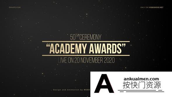 [开场片头]简洁粒子颁奖包装片头AE模板- Awards Promo Opener