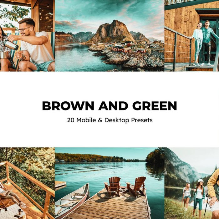 [旅拍LR预设]人文风光棕绿色电影风光后期调色lr预设及电影视频后期调色LUT预设