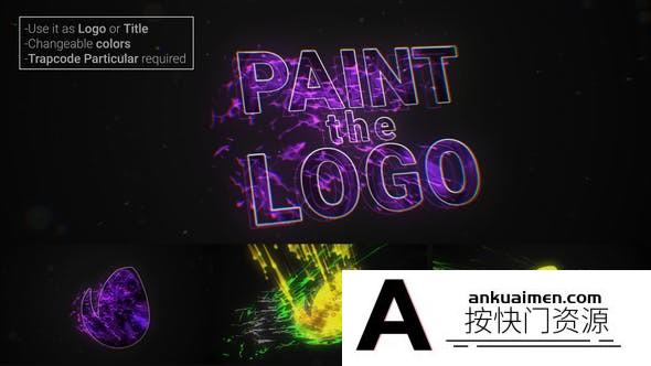 [logo模板]粒子冲击Logo动画AE模板- Paint The Logo