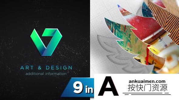 [logo模板]素描手绘三维Logo生长动画AE模板- Drawing 3D Logo Reveal