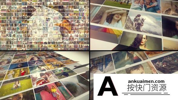 [相册AE模板]折叠翻转图片相册片头AE模板-Folding Photos Slideshow
