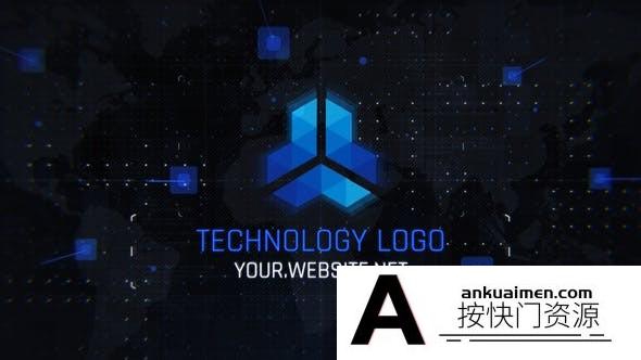 [logo模板]科技感Logo动画AE模板- Technology Logo