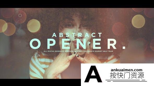 [开场片头]文字遮罩图片宣传开场AE模板- Abstract Stylish Opener