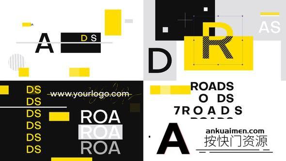 [logo模板]创意时尚文字Logo动画AE模板- Modern Logo Opener