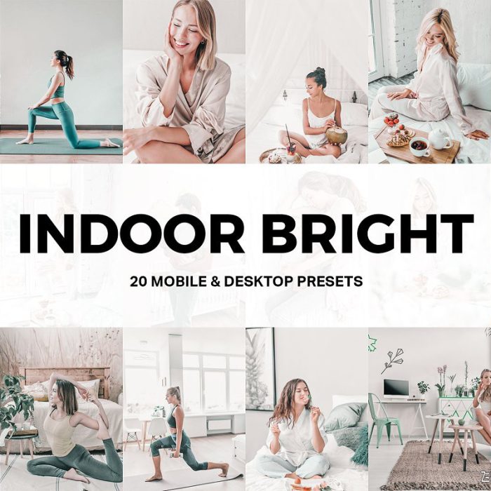 [胶片LR预设]明亮通透胶片色彩LR预设/视频LUT预设Indoor Bright Lightroom Presets