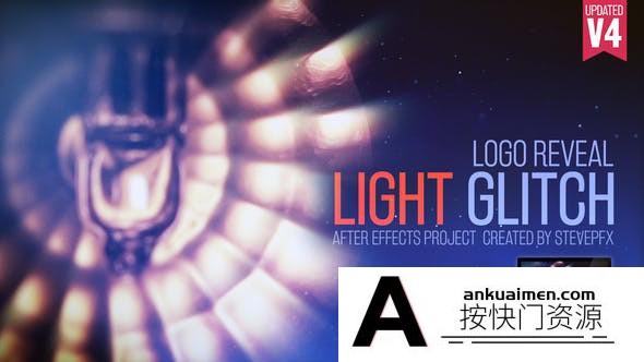 [文字标题]AE模板-闪光文字Logo动画片头AE模板 Light Glitch Logo V4