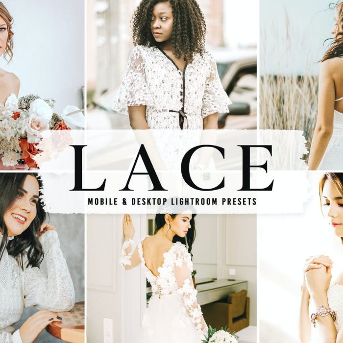 [人像LR预设]蕾丝人像后期调色Lightroom预设 Lace Mobile & Desktop Lightroom Presets