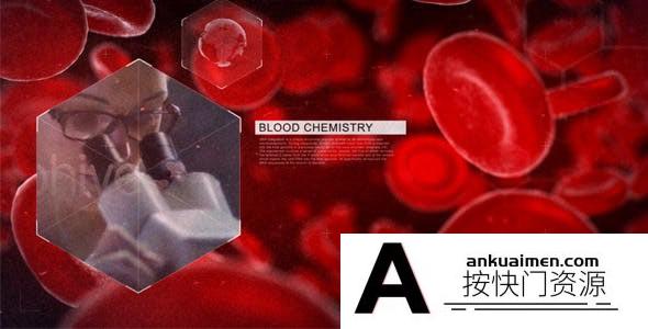 [开场片头]医学科技感红细胞片头AE模板- Blood