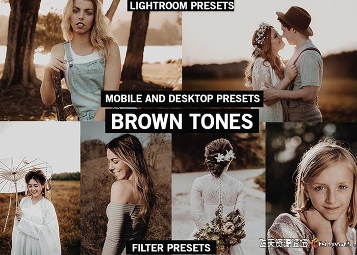 [胶片LR预设]棕色调复古胶片LR预设+手机lr预设  BROWN TONES Lightroom Presets