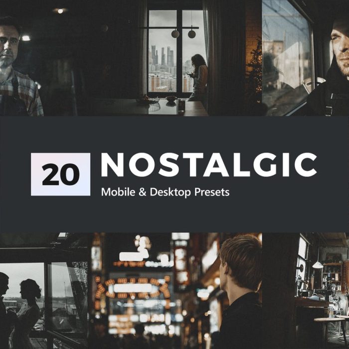 [胶片LR预设]怀旧电影胶片Lightroom预设APP预设和LUT预设 Nostalgic Lightroom Presets & LUTs