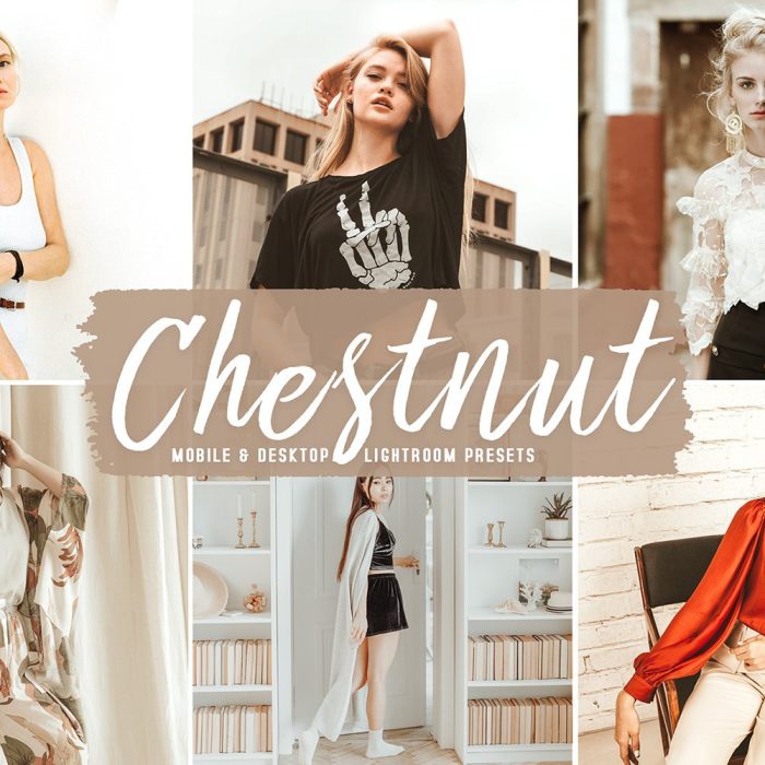 [人像LR预设]巧克力板栗色调时尚人像LR预设/手机APP预设 Chestnut Lightroom Presets