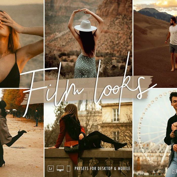 [胶片LR预设]复古电影胶片人像LR预设/移动APP照片滤镜 Vintage Film Lightroom Presets