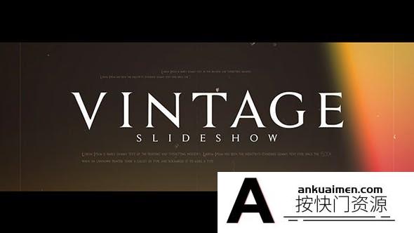 [相册AE模板]复古漏光照片相册回忆片头AE模板- Vintage Slideshow
