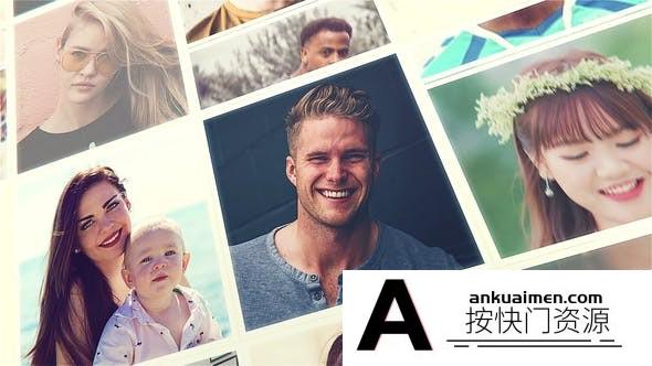 [相册AE模板]照片墙Logo动画AE模板- Photo Logo Opener
