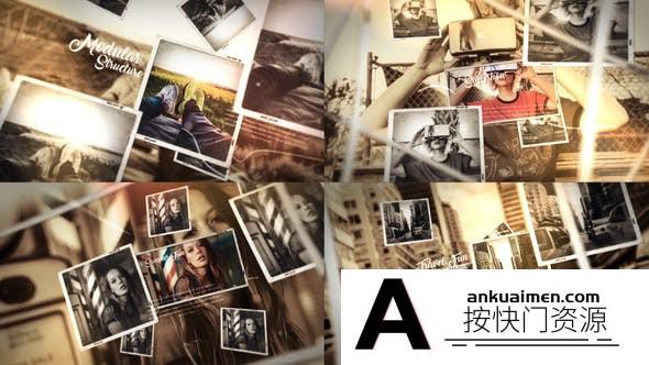 [相册AE模板]历史回忆照片相册视差片头AE模板- Memories Parallax Slideshow