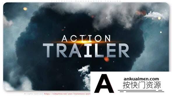 [开场片头]大气视频电影宣传预告片头AE模板- Cinematic Blockbuster Trailer