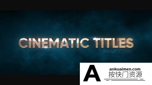 [Premiere模板]PR模板-3D电影片名电影大气震撼标题预告片  3D Cine Titles