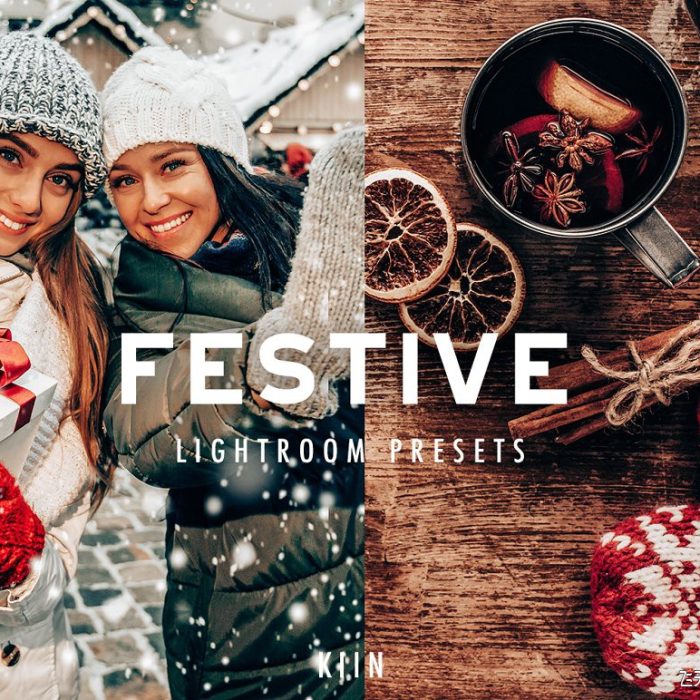 [人像LR预设]圣诞节冬季温暖通透人像LR预设+APP滤镜 FESTIVE CHRISTMAS LIGHTROOM PRESETS