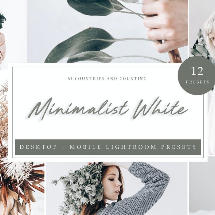 [人像LR预设]极简主义灰白调Lightroom预设 Lightroom Presets – Minimalistic White