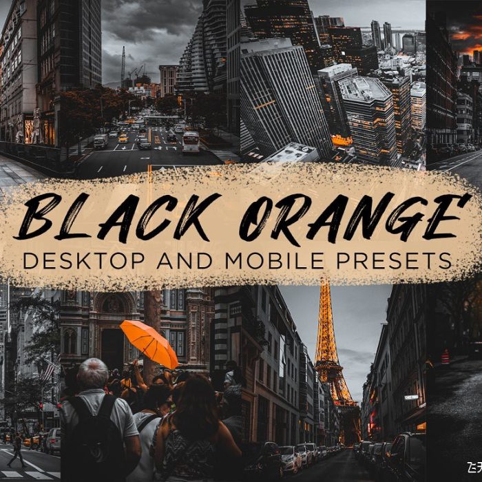 [风光LR预设]高端黑金橙色工业风城市街拍Lightroom预设 Black Orange Lightroom Presets