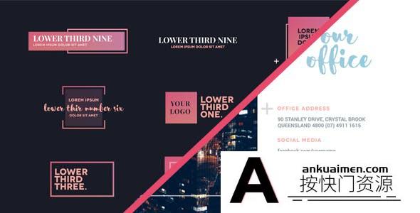[开场片头]滑动翻转图片介绍包装片头AE模板- Slides & Lower Thirds Package