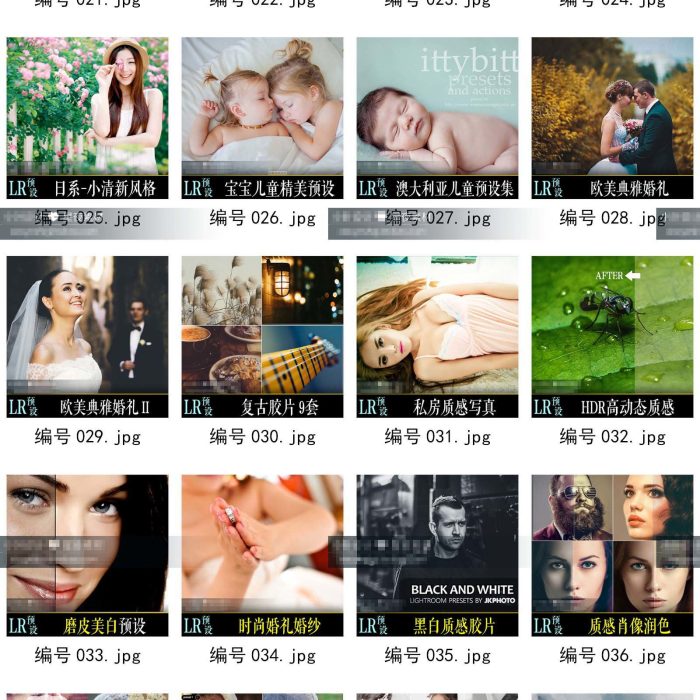 [人像LR预设]LR预设合集-便捷版60套Lightroom预设打包下载