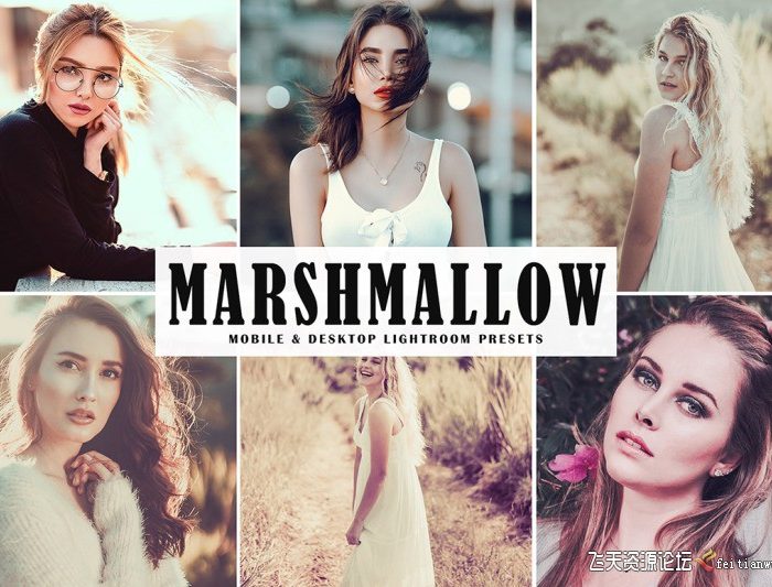 [人像LR预设]棉花糖复古色调人像Lightroom预设+手机版;r预设 Marshmallow Presets