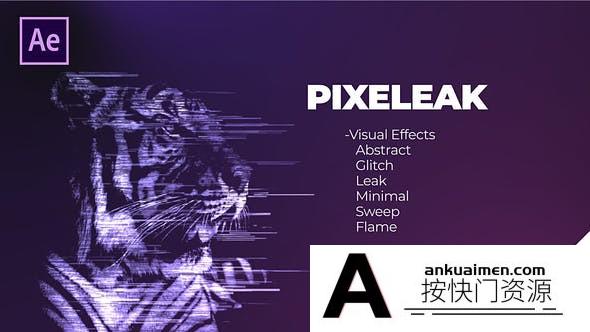 [创意特效]像素拉伸撕裂特效动画工具包AE模板- Pixeleak Effects Pack