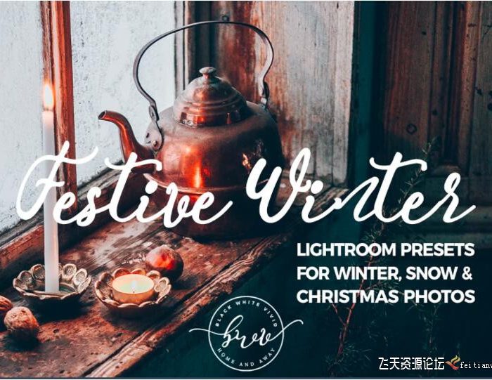 [风光LR预设]冬季户外电影情绪Lightroom预设包 Festive Winter Preset Bundle