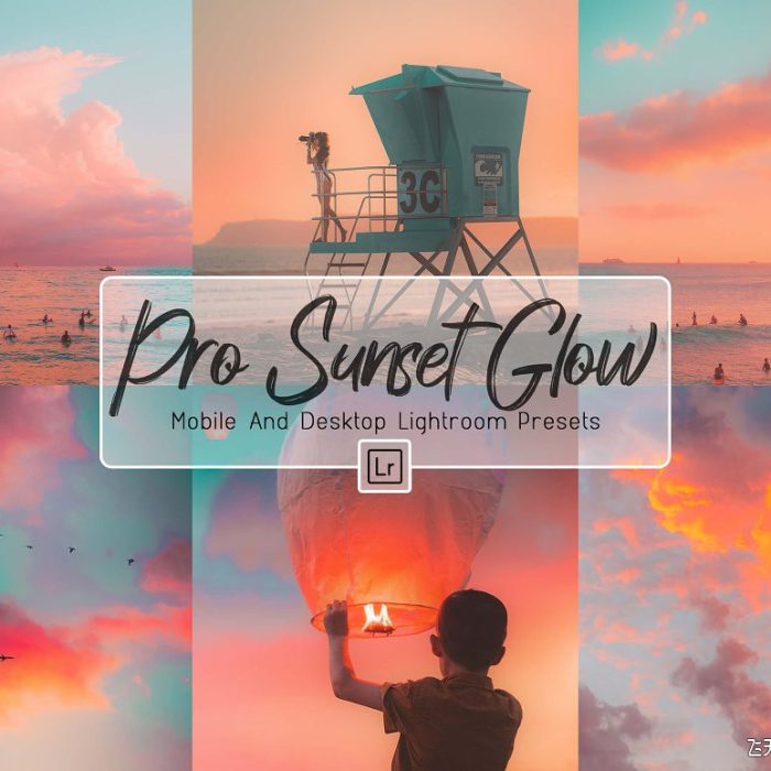 [风光LR预设]黄金时段火烧云夕阳辉光人像LR预设APP预设 ProSunset Glow Lightroom