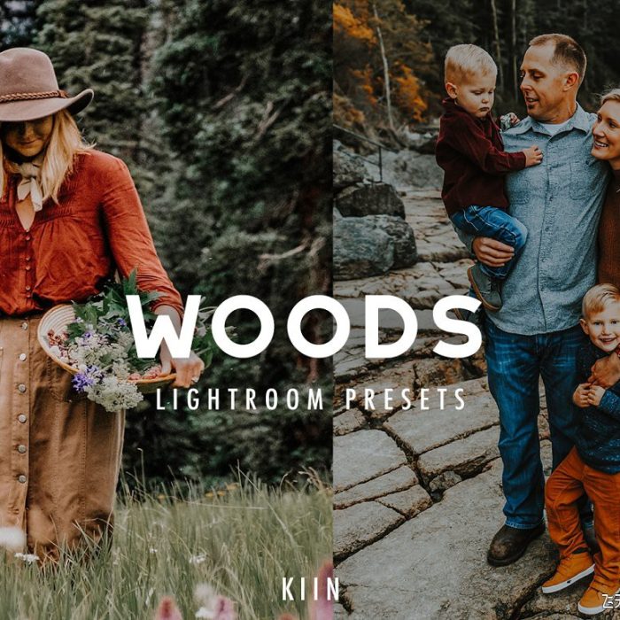 [人像LR预设]INS风格森系人像质感电影胶片LR预设/APP滤镜 WOODS FOREST LIGHTROOM PRESETS