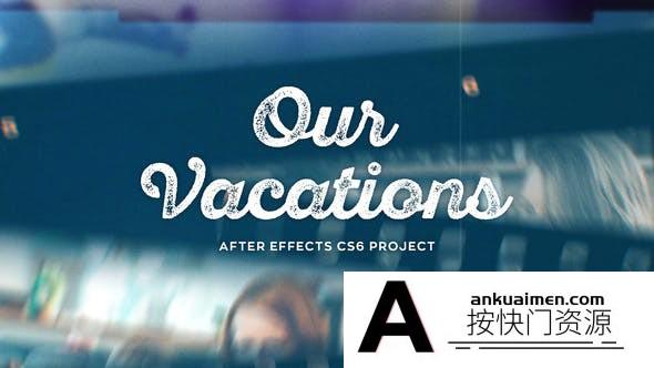 [相册AE模板]胶卷回忆照片相册片头AE模板- Our Vacations