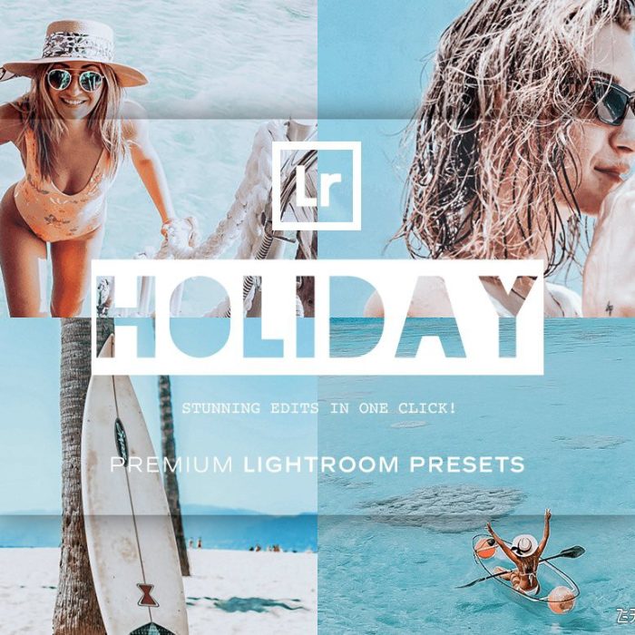 [人像LR预设]假日清新胶片人像写真LR预设/手机LR滤镜Holiday Lightroom Presets
